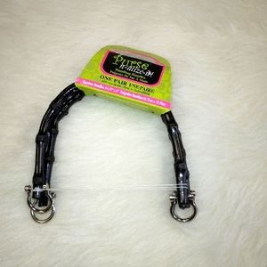 Bamboo Purse Handles with hardware, 6.5" x 5", new